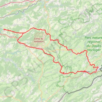 Itinéraire Villers le Lac - Saône, distance, dénivelé, altitude, carte, profil, trace GPS