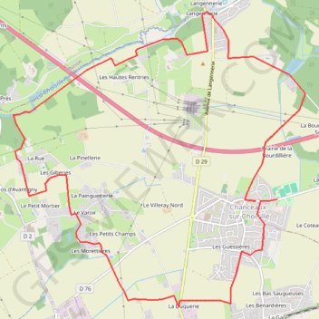 Itinéraire Chanceaux-sur-Choizille, distance, dénivelé, altitude, carte, profil, trace GPS