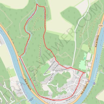 Itinéraire HASTIERE-Le fond des Vaux, distance, dénivelé, altitude, carte, profil, trace GPS