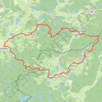 Itinéraire Les 1000 étangs, distance, dénivelé, altitude, carte, profil, trace GPS