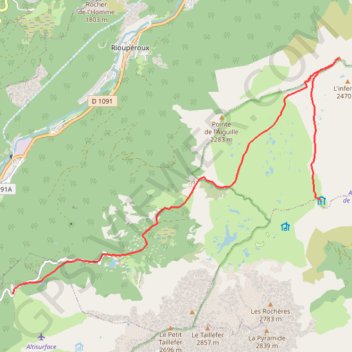 Itinéraire Grand Galbert (traversée), distance, dénivelé, altitude, carte, profil, trace GPS