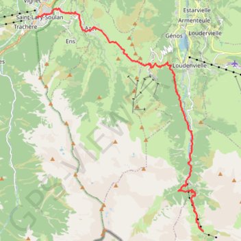 Itinéraire Refuge de la soula - St Larry-Soulan, distance, dénivelé, altitude, carte, profil, trace GPS