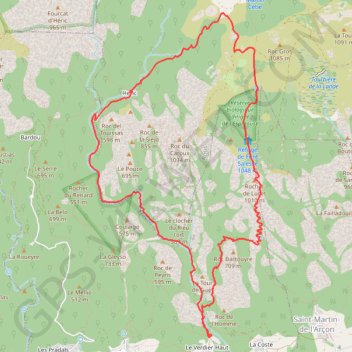 Itinéraire Le Caroux, distance, dénivelé, altitude, carte, profil, trace GPS