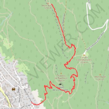Itinéraire Mont Baron du Péril (Veyrier le lac), distance, dénivelé, altitude, carte, profil, trace GPS