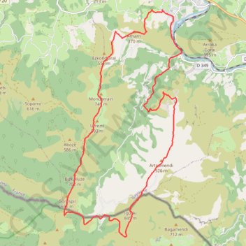 Itinéraire Itsasuko Itzulia, distance, dénivelé, altitude, carte, profil, trace GPS