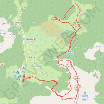 Itinéraire 875 Cap de l'Empaillou, distance, dénivelé, altitude, carte, profil, trace GPS
