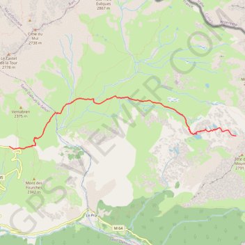 Itinéraire alain prop - Vallon de Salse Morène Lacs morgon, distance, dénivelé, altitude, carte, profil, trace GPS