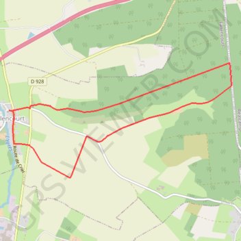 Itinéraire Circuit du Val Jacob - Fallencourt, distance, dénivelé, altitude, carte, profil, trace GPS