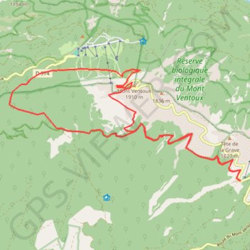 Itinéraire Tour du Ventoux, distance, dénivelé, altitude, carte, profil, trace GPS