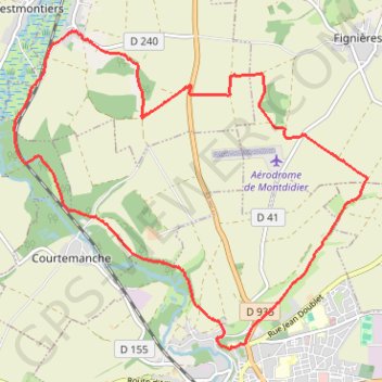 Itinéraire Circuit de Saint-Martin - Montdidier, distance, dénivelé, altitude, carte, profil, trace GPS