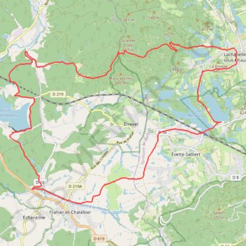 Itinéraire Du lac de Malsaucy au bassin de Champagney, distance, dénivelé, altitude, carte, profil, trace GPS