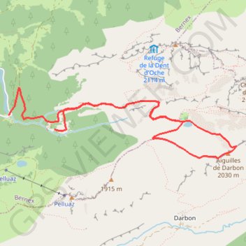 Itinéraire Pointe W de Darbon, distance, dénivelé, altitude, carte, profil, trace GPS