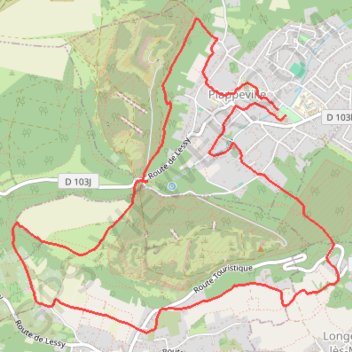 Itinéraire Boucle à Plappeville 57050, distance, dénivelé, altitude, carte, profil, trace GPS