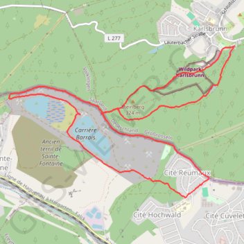 Itinéraire Marche du Warndt, distance, dénivelé, altitude, carte, profil, trace GPS