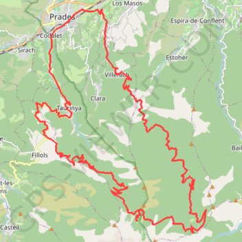 Itinéraire Randonnée Prades - Chalet Des Cortalets - Massif du Canigou, distance, dénivelé, altitude, carte, profil, trace GPS