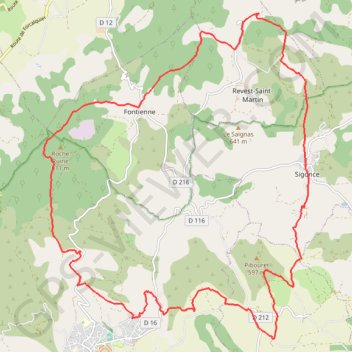 Itinéraire Le Tour du Pays de Forcalquier, distance, dénivelé, altitude, carte, profil, trace GPS