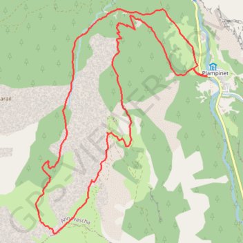 Itinéraire LE FORT LENLON PAR LE VALLON DU CREUZET, distance, dénivelé, altitude, carte, profil, trace GPS