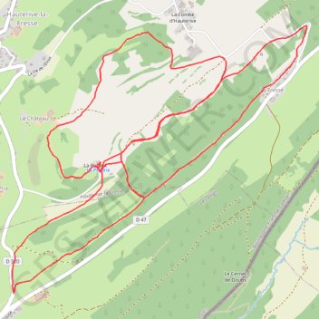 Itinéraire Circuits en boucle à partir de La Perdrix, distance, dénivelé, altitude, carte, profil, trace GPS