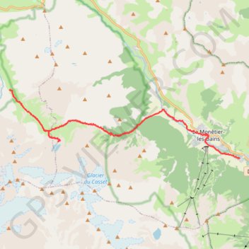 Itinéraire Du refuge de l'Alpe de Villar-d'Arêne aux Guibertes, distance, dénivelé, altitude, carte, profil, trace GPS
