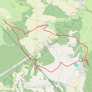 Itinéraire Cornouiller, distance, dénivelé, altitude, carte, profil, trace GPS
