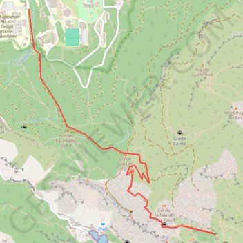 Itinéraire Calanque de Sugiton, distance, dénivelé, altitude, carte, profil, trace GPS