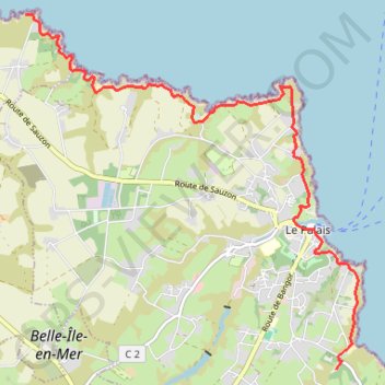 Itinéraire Port Guen-Pointe de Kerzo, distance, dénivelé, altitude, carte, profil, trace GPS