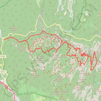Itinéraire Miranda del Príncep,Miranda dels Ecos, Sant Jeroni, Albarda ..., distance, dénivelé, altitude, carte, profil, trace GPS