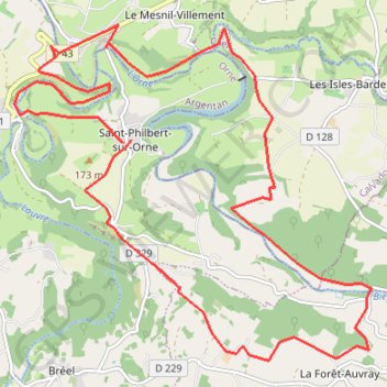 Itinéraire Suisse Normande Roches d'Oetre, distance, dénivelé, altitude, carte, profil, trace GPS