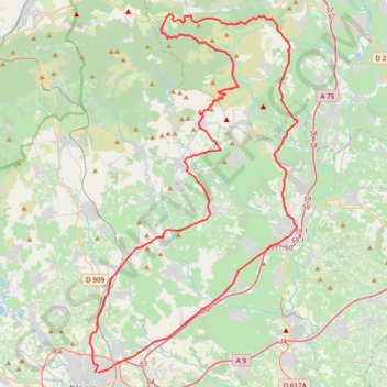 Itinéraire Marseillan, distance, dénivelé, altitude, carte, profil, trace GPS