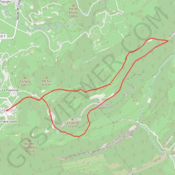 Itinéraire Grande Montagne au départ de Gigondas, distance, dénivelé, altitude, carte, profil, trace GPS