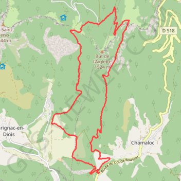 Itinéraire 05, distance, dénivelé, altitude, carte, profil, trace GPS