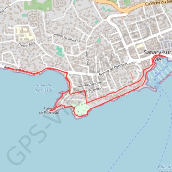 Itinéraire Sentier côtier à Sanary-sur-Mer, distance, dénivelé, altitude, carte, profil, trace GPS