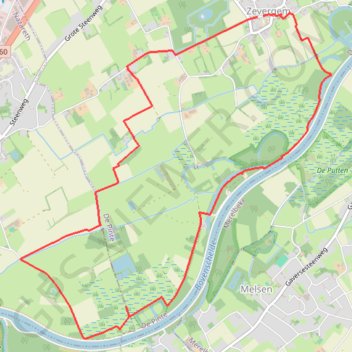 Itinéraire zevergem 9km, distance, dénivelé, altitude, carte, profil, trace GPS