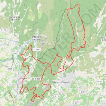 Itinéraire Lagnes-Cabrières-La Grande Combe, distance, dénivelé, altitude, carte, profil, trace GPS