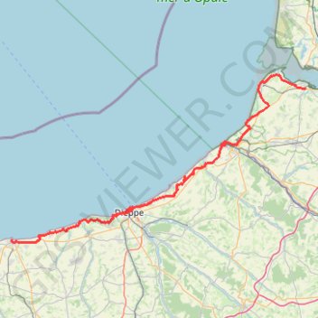 Itinéraire St Valéry sur somme / St Valéry en caux, distance, dénivelé, altitude, carte, profil, trace GPS