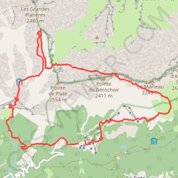 Itinéraire Synthèse du désert de Platé, distance, dénivelé, altitude, carte, profil, trace GPS