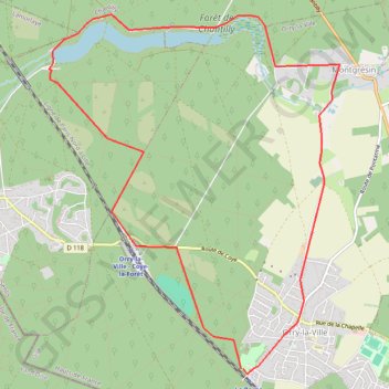 Itinéraire La forêt des étangs de Comelle - Orry-la-Ville, distance, dénivelé, altitude, carte, profil, trace GPS