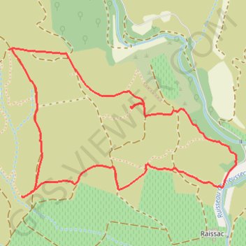 Itinéraire Conques-Ruisseau, distance, dénivelé, altitude, carte, profil, trace GPS