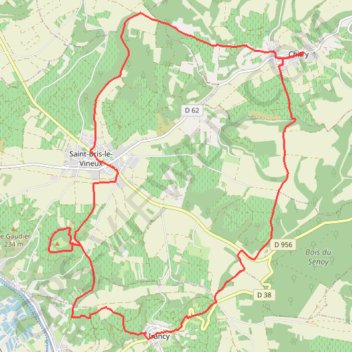 Itinéraire Les trois vignobles, Saint-Bris le Vineux, Irancy et Chitry, distance, dénivelé, altitude, carte, profil, trace GPS