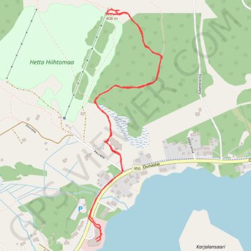 Itinéraire Petites randonnée sur le Jyppyrä, distance, dénivelé, altitude, carte, profil, trace GPS