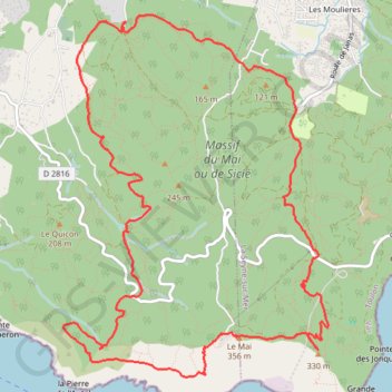 Itinéraire Six-Fours, distance, dénivelé, altitude, carte, profil, trace GPS