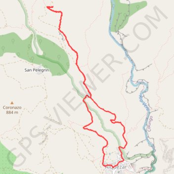 Itinéraire Sierra de Guara - Abrigos de Quizans, distance, dénivelé, altitude, carte, profil, trace GPS