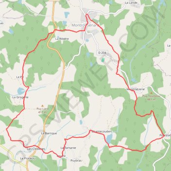 Itinéraire Espace VTT-FFC des Monts de Blond - Circuit N° 14 : Henri IV - 38976 - UtagawaVTT.com, distance, dénivelé, altitude, carte, profil, trace GPS