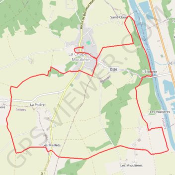 Itinéraire Promenade buissonnière - La Chapelle-Moulière, distance, dénivelé, altitude, carte, profil, trace GPS