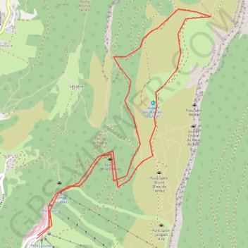 Itinéraire Vercors - Plateau des Ramées, distance, dénivelé, altitude, carte, profil, trace GPS