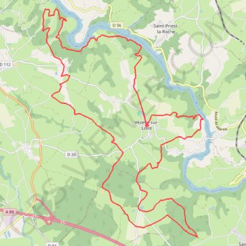 Itinéraire Les Gorges de la Loire et le bois des Ardilliers - Saint-Paul-de-Vézelin, distance, dénivelé, altitude, carte, profil, trace GPS