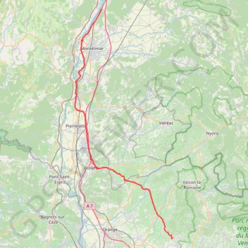 Itinéraire Beaumes de venise - La Coucourde, distance, dénivelé, altitude, carte, profil, trace GPS