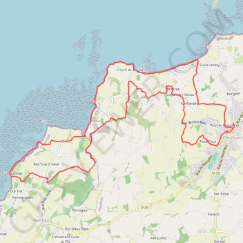 Itinéraire De Brestan à Port-Béni, distance, dénivelé, altitude, carte, profil, trace GPS