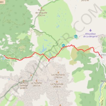 Itinéraire Lac Fourchu, distance, dénivelé, altitude, carte, profil, trace GPS