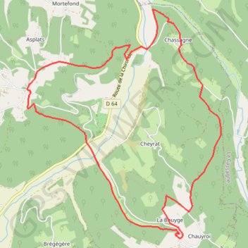 Itinéraire Saint-Amand-de-Coly - Lasserre, distance, dénivelé, altitude, carte, profil, trace GPS